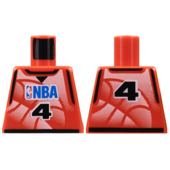 Torso NBA Player Number 4 Pattern