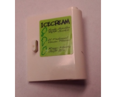 Door 1 x 3 x 3 Right - Open Between Top and Bottom Hinge with 'ICECREAM' and Menu Pattern (Sticker) - Set 7888