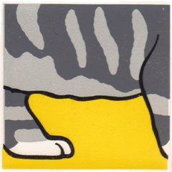 Duplo, Tile 2 x 2 x 1 with Cat Mosaic Picture 05 Pattern (Set 1014)