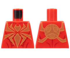 Torso Spider-Man Muscles Outline with Gold Spider Pattern (Iron Spider)