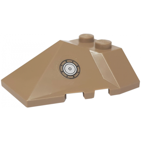 Wedge 4 x 4 Pyramid Center with Silver Fuel Filler Cap Pattern (Sticker) - Set 7786