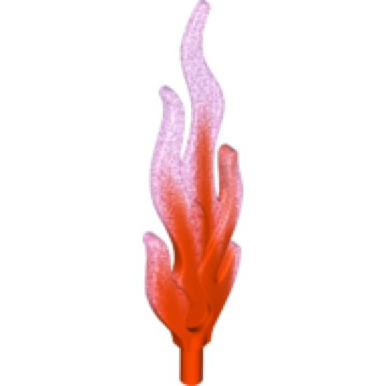 Energy Effect Wave Rounded Large (Flame) with Marbled Satin Trans-Dark Pink Pattern
