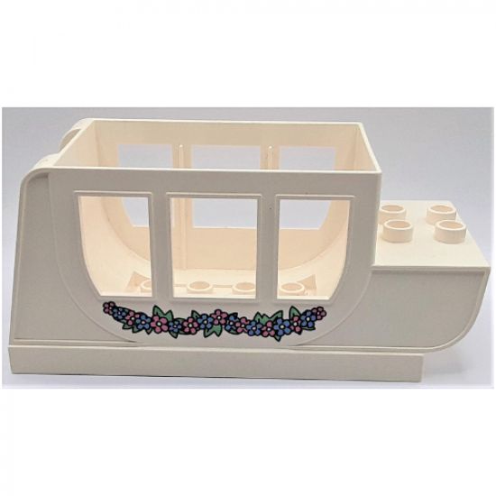 Duplo, Vehicle Horse Carriage Body with Flowers Pattern