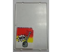 Glass for Window 1 x 4 x 5 with Light Gray Lever and Base and Black 'NEW' Pattern (Sticker) - Set 6378