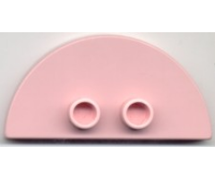 Duplo Tile, Modified 2 x 4 x 1/3 (Thin) Half Circle with 2 Studs