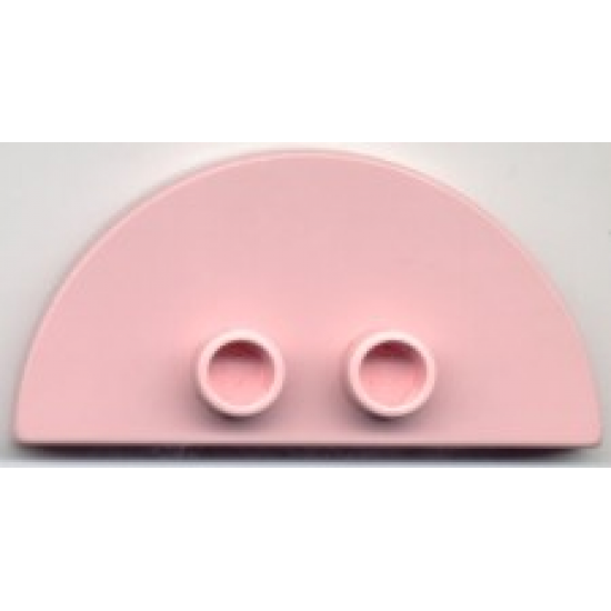 Duplo Tile, Modified 2 x 4 x 1/3 (Thin) Half Circle with 2 Studs
