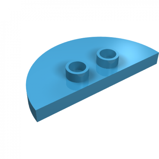 Duplo Tile, Modified 2 x 4 x 1/3 (Thin) Half Circle with 2 Studs