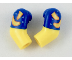 Arm, (Matching Left and Right) Pair with Blue Short Sleeves with Bananas Pattern