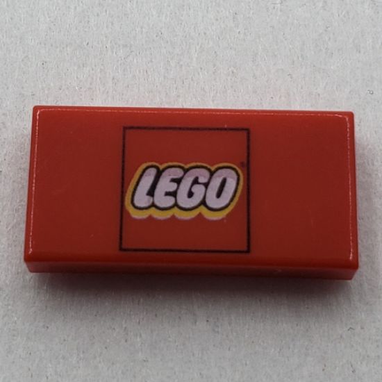 Tile 1 x 2 with LEGO Logo Pattern