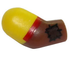 Arm, Right with Yellow Short Sleeve, Red Cuff and Patch Pattern