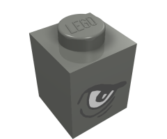 Brick 1 x 1 with Eye Grim Right Pattern