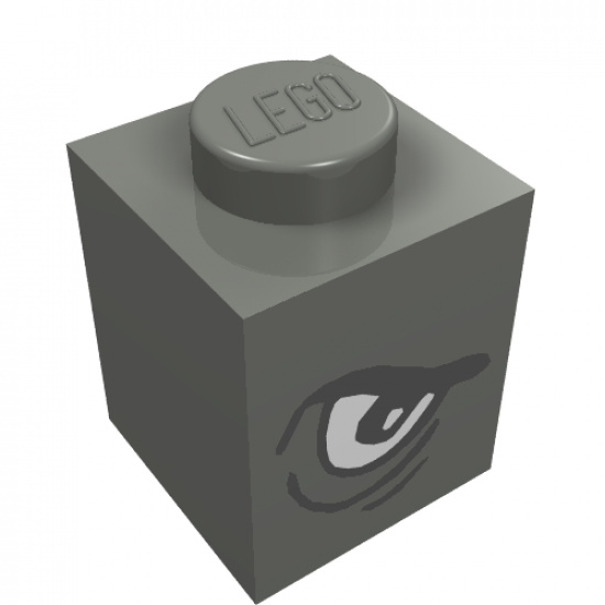Brick 1 x 1 with Eye Grim Right Pattern