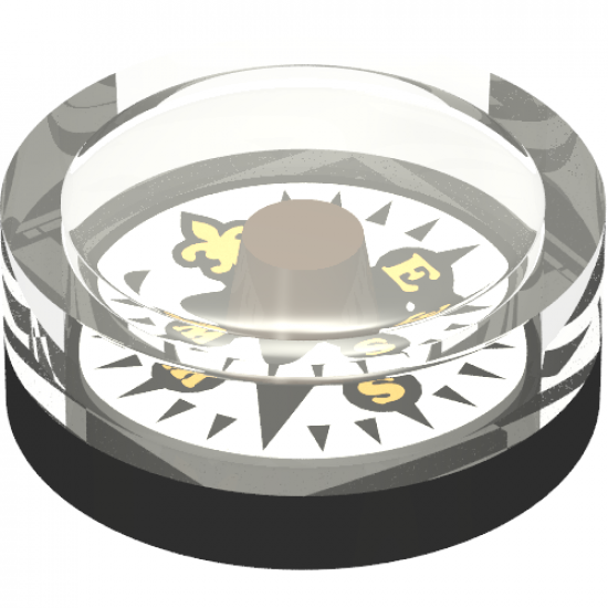 Minifigure, Utensil Compass with Fleur de Lis Pattern