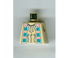 Torso Western Indians Necklace and Dark Turquoise Squares Pattern