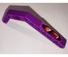 Technic, Liftarm 1 x 11.5 Double Bent Thick with Taillight Left Pattern (Sticker) - Set 8202