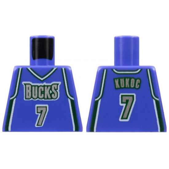 Torso NBA Milwaukee Bucks #7 Toni Kukoc Pattern