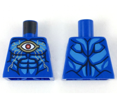 Torso Gold Eye and Circuitry, Red Iris, Dark Azure Highlights, Black Muscle Lines Pattern
