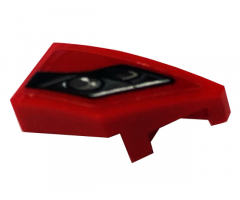 Wedge 2 x 1 with Stud Notch Right with Car Headlight Pattern (Sticker) - Set 76895