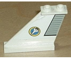 Tail 4 x 1 x 3 with Light Gray Flap and Space Shuttle Logo Pattern on Left Side (Sticker) - Set 6465