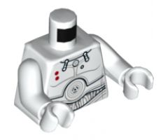 Torso SW K-3PO 2 Red Dots Detailed Pattern / White Arms / White Hands