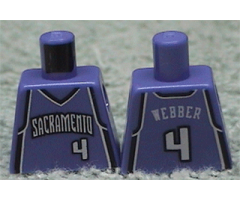 Torso NBA Sacramento Kings #4, 'WEBBER' on Back Pattern
