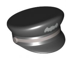 Minifigure, Headgear Cap, Captain with Silver Bat and Braid Pattern