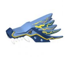 Animal, Body Part Dragon Head (Ninjago) Upper Jaw with Dark Blue Sections and Lightning Pattern