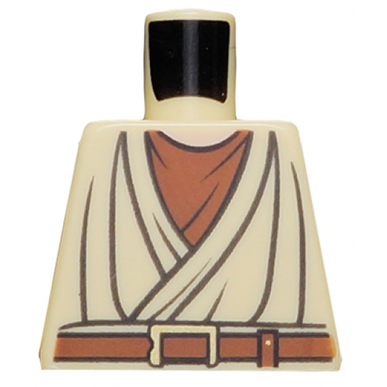 Torso SW Old Obi-Wan Light Nougat Neck, Brown Belt Pattern