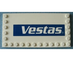 Tile, Modified 6 x 12 with Studs on Edges with 'Vestas' Logo Pattern Model Right (Sticker) - Set 4999