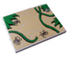 Slope 10 6 x 8 with Spiders and Vines Pattern (Sticker) - Set 7623