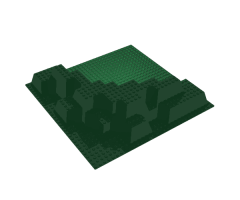 Baseplate, Raised 32 x 32 Foothill with Tan Dirt Pattern