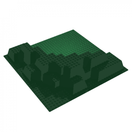 Baseplate, Raised 32 x 32 Foothill with Tan Dirt Pattern