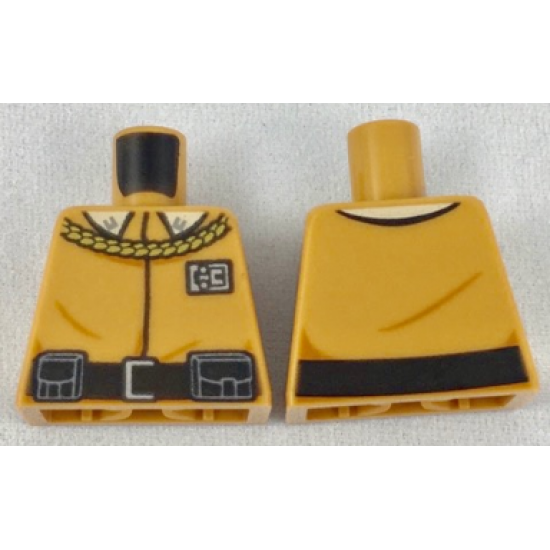 Torso SW General Calrissian Gold Braid, Badge and Black Belt Pattern