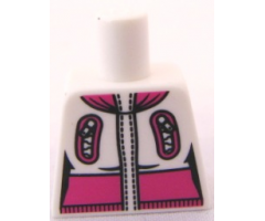 Torso Zipper Pockets with Magenta Collar and Waist Pattern