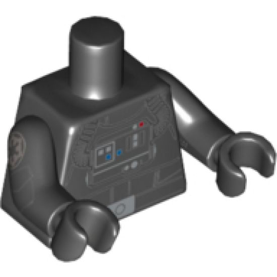 Torso SW TIE Pilot, Detailed with Back Printing Pattern / Black Arms with Imperial Logo Pattern / Black Hands