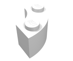 Brick, Round Corner 2 x 2 Macaroni without Stud Notch