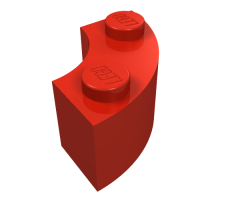 Brick, Round Corner 2 x 2 Macaroni without Stud Notch