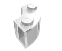 Brick, Round Corner 2 x 2 Macaroni without Stud Notch