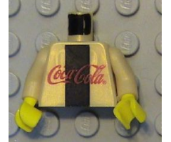 Torso Coca-Cola Logo with Black Stripe Pattern / Pearl Light Gold Arms / Yellow Hands