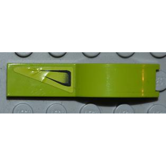 Vehicle, Mudguard 1 x 4 1/2 with Air Vent on Lime Background Pattern Model Right Side (Sticker) - Set 8186