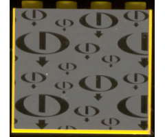 Panel 1 x 4 x 3 with Gravity Games Logo Repeating Black on Dark Gray Pattern (Sticker) - Set 3585