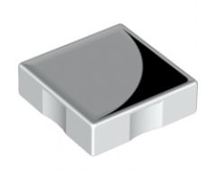 Duplo, Tile 2 x 2 with Shape Black Inverse Quarter Circle Pattern
