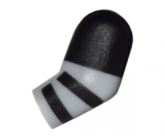 Arm, Left with Black Short Sleeve and Stripes Pattern