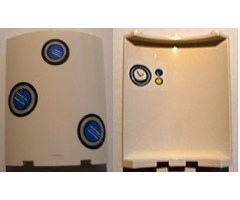 Cylinder Quarter 4 x 4 x 6 with Portholes Outside and Clock with Buttons Inside Pattern (Stickers) - Set 3831