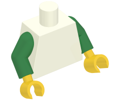 Torso Plain / Green Arms / Yellow Hands