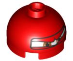 Brick, Round 2 x 2 Dome Top with Eyes Squinting and F1 Helmet Pattern (Francesco)