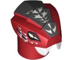 Minifigure, Head, Modified Snake with White and Black Scales Pattern