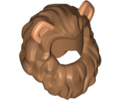 Minifigure, Hair Lion's Mane with Nougat Cat Ears Pattern