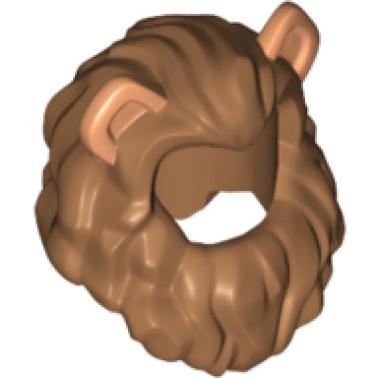 Minifigure, Hair Lion's Mane with Nougat Cat Ears Pattern