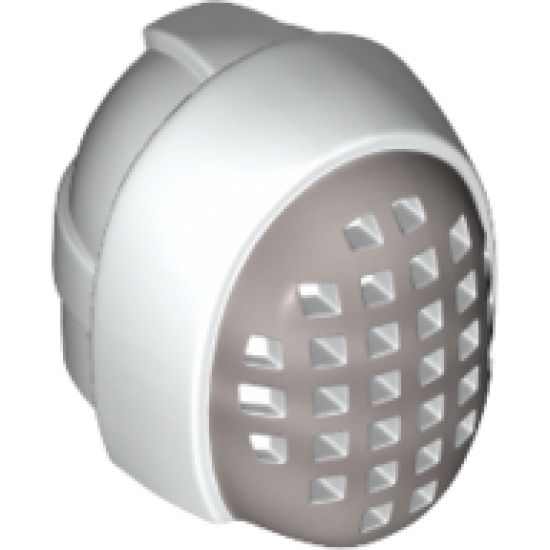 Minifigure, Headgear Fencing Mask with Silver Mesh Pattern